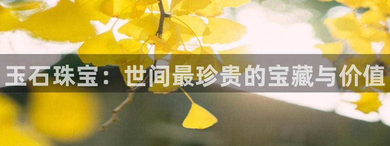 新航娱乐棋牌：玉石珠宝：世间最珍贵的宝藏与价值