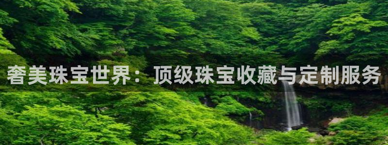 新航娱乐是干嘛的：奢美珠宝世界：顶级珠宝收藏与定制服务
